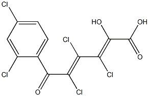(2E,4E)-2-Hydroxy-3,4,5-trichloro-6-oxo-6-(2,4-dichlorophenyl)-2,4-hexadienoic acid 구조식 이미지