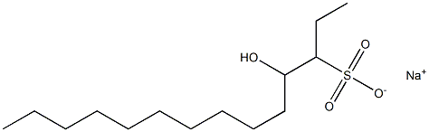 4-Hydroxytetradecane-3-sulfonic acid sodium salt 구조식 이미지