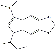 2-Butyl-3-dimethylamino-5,6-methylenedioxy-1H-indene 구조식 이미지