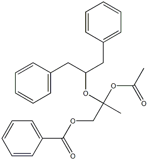 Acetic acid 1-(1-benzyl-2-phenylethoxy)methyl-2-(benzoyloxy)ethyl ester Structure
