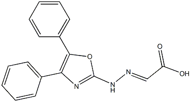 [2-(4,5-Diphenyloxazole-2-yl)hydrazono]acetic acid Structure