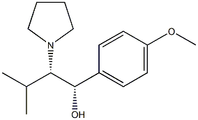 (1S,2S)-3-Methyl-1-(p-methoxyphenyl)-2-(1-pyrrolidinyl)-1-butanol Structure