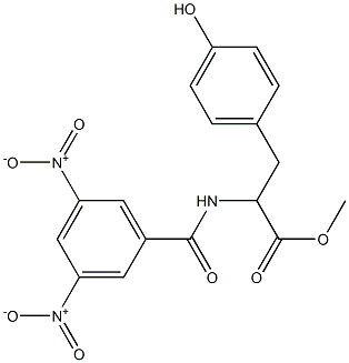 2-[(3,5-Dinitrobenzoyl)amino]-3-(4-hydroxyphenyl)propanoic acid methyl ester 구조식 이미지