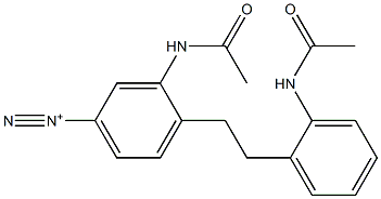 4-[2-(2-Acetylaminophenyl)ethyl]-3-acetylaminobenzenediazonium Structure