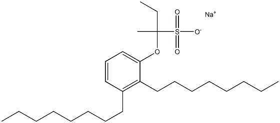 2-(2,3-Dioctylphenoxy)butane-2-sulfonic acid sodium salt Structure