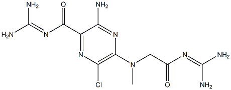 N-(Diaminomethylene)-3-amino-5-[methyl[2-oxo-2-[(diaminomethylene)amino]ethyl]amino]-6-chloropyrazine-2-carboxamide Structure