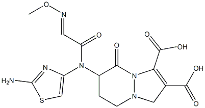 6-[(2-Amino-4-thiazolyl)(methoxyimino)acetylamino]-5,6,7,8-tetrahydro-5-oxo-1H-pyrazolo[1,2-a]pyridazine-2,3-dicarboxylic acid Structure