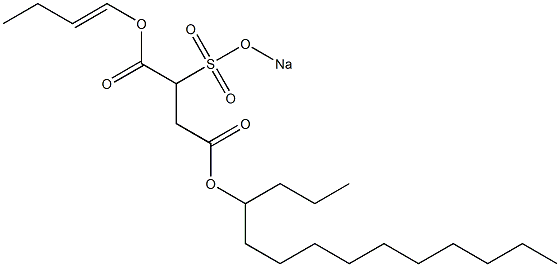 2-(Sodiosulfo)succinic acid 4-tetradecyl 1-(1-butenyl) ester Structure