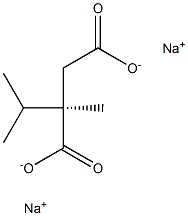 [R,(-)]-2-Isopropyl-2-methylsuccinic acid disodium salt Structure