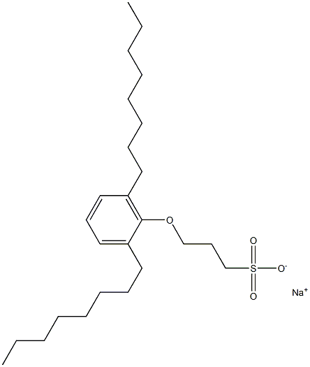 3-(2,6-Dioctylphenoxy)propane-1-sulfonic acid sodium salt Structure