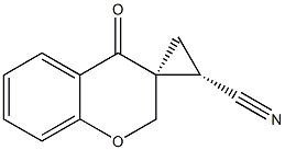 (2'S,3S)-4-Oxospiro[2H-1-benzopyran-3(4H),1'-cyclopropane]-2'-carbonitrile Structure