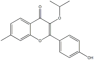 2-(4-Hydroxyphenyl)-3-isopropyloxy-7-methyl-4H-1-benzopyran-4-one Structure