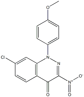 1-(4-Methoxyphenyl)-7-chloro-3-nitrocinnolin-4(1H)-one 구조식 이미지