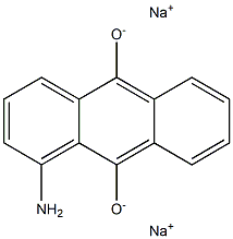 Disodium 1-amino-9,10-anthracenediolate Structure