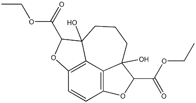 6a,9a-Dihydroxy-6,6a,7,8,9,9a-hexahydro-2,5-dioxa-1H-cyclohept[jkl]-as-indacene-1,6-dicarboxylic acid diethyl ester 구조식 이미지