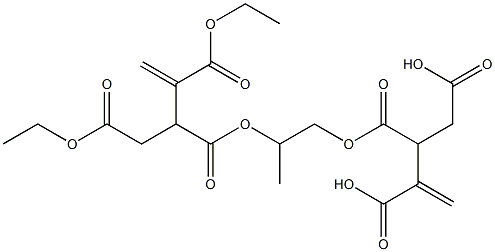 3,3'-[1-Methylethylenebis(oxycarbonyl)]bis(1-butene-2,4-dicarboxylic acid diethyl) ester 구조식 이미지