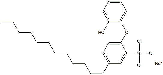 2'-Hydroxy-4-dodecyl[oxybisbenzene]-2-sulfonic acid sodium salt Structure