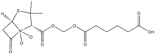 (Penicillanic acid 4,4-dioxide)5-carboxypentanoyloxymethyl ester 구조식 이미지