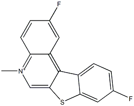 2,9-Difluoro-5-methyl[1]benzothieno[2,3-c]quinolin-5-ium Structure