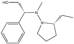 (2R)-2-Ethyl-1-[N-methyl-N-[(1R)-2-hydroxy-1-phenylethyl]amino]pyrrolidine 구조식 이미지