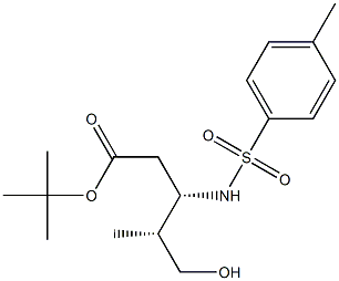 (3S,4R)-5-Hydroxy-4-methyl-3-(tosylamino)pentanoic acid tert-butyl ester 구조식 이미지