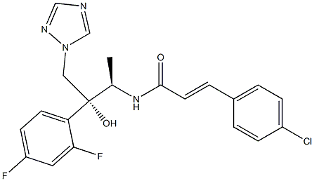 N-[(1R,2R)-2-(2,4-Difluorophenyl)-2-hydroxy-1-methyl-3-(1H-1,2,4-triazol-1-yl)propyl]-3-[4-chlorophenyl]propenamide Structure