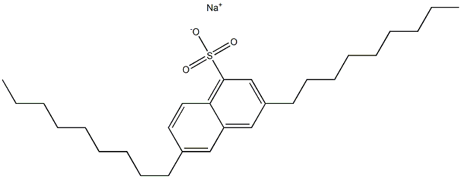 3,6-Dinonyl-1-naphthalenesulfonic acid sodium salt Structure