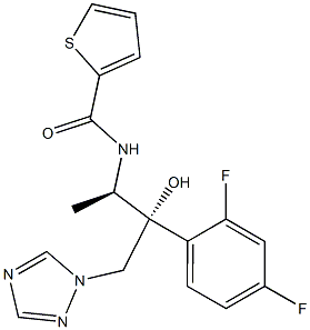 N-[(1R,2R)-2-(2,4-Difluorophenyl)-2-hydroxy-1-methyl-3-(1H-1,2,4-triazol-1-yl)propyl]thiophene-2-carboxamide Structure