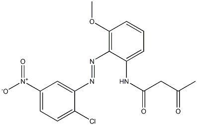 2-Acetyl-2'-(2-chloro-5-nitrophenylazo)-3'-methoxyacetanilide Structure