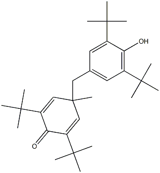 2,6-Di-tert-butyl-4-methyl-4-(4-hydroxy-3,5-di-tert-butylbenzyl)-2,5-cyclohexadien-1-one 구조식 이미지