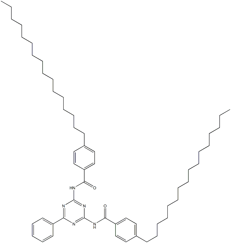 N,N'-(6-Phenyl-1,3,5-triazine-2,4-diyl)bis(4-hexadecylbenzamide) Structure