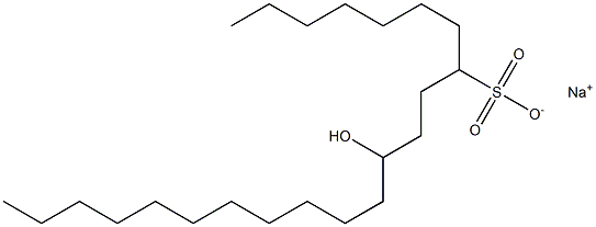 11-Hydroxydocosane-8-sulfonic acid sodium salt Structure