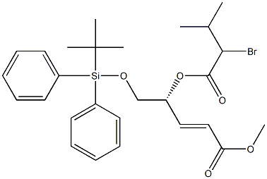 (2E,4R)-4-(2-Bromo-3-methylbutyryloxy)-5-(tert-butyldiphenylsilyloxy)-2-pentenoic acid methyl ester Structure