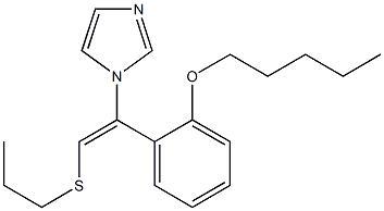 1-[(E)-2-Propylthio-1-(2-pentyloxyphenyl)ethenyl]-1H-imidazole 구조식 이미지