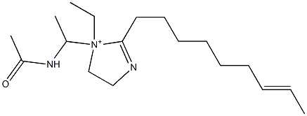1-[1-(Acetylamino)ethyl]-1-ethyl-2-(7-nonenyl)-2-imidazoline-1-ium 구조식 이미지