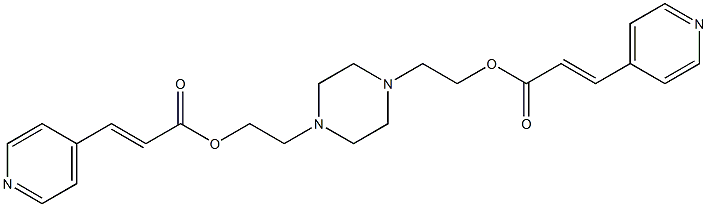 1,4-Piperazinediethanol bis(4-pyridineacrylate) 구조식 이미지