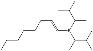 (E)-1-[Bis(1,2-dimethylpropyl)boryl]-1-octene Structure