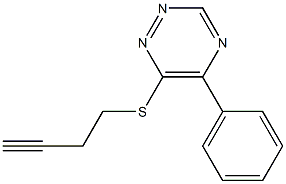 6-(3-Butynylthio)-5-phenyl-1,2,4-triazine 구조식 이미지