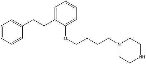 1-[4-[2-(2-Phenylethyl)phenoxy]butyl]piperazine Structure