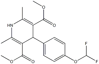 4-[4-(Difluoromethoxy)phenyl]-1,4-dihydro-2,6-dimethyl-3,5-pyridinedicarboxylic acid dimethyl ester Structure