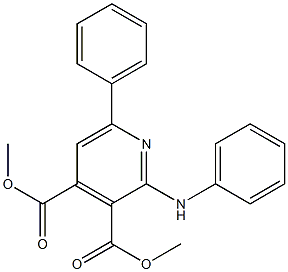 2-(Phenylamino)-6-phenylpyridine-3,4-dicarboxylic acid dimethyl ester 구조식 이미지