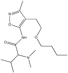 N-[4-(2-Butoxyethyl)-3-methyl-5-isoxazolyl]-2-(dimethylamino)-3-methylbutyramide 구조식 이미지