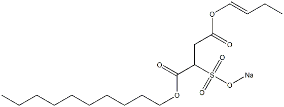 2-(Sodiosulfo)succinic acid 1-decyl 4-(1-butenyl) ester Structure