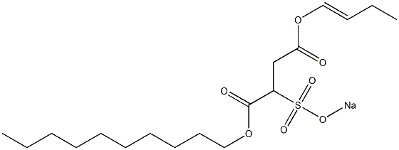 2-(Sodiosulfo)succinic acid 1-decyl 4-(1-butenyl) ester 구조식 이미지