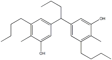 5,5'-Butylidenebis(2-methyl-3-butylphenol) Structure