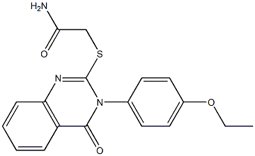 2-(2-Amino-2-oxoethylthio)-3-(4-ethoxyphenyl)-quinazolin-4(3H)-one 구조식 이미지