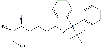 (2S,3R)-7-(tert-Butyldiphenylsilyloxy)-3-iodoheptane-1,2-diol Structure