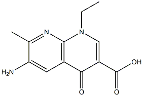 1-Ethyl-1,4-dihydro-6-amino-7-methyl-4-oxo-1,8-naphthyridine-3-carboxylic acid 구조식 이미지