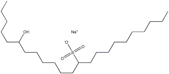 18-Hydroxytricosane-11-sulfonic acid sodium salt Structure