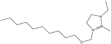 1-Ethyl-2-methyl-3-[(decyloxy)methyl]-4,5-dihydro-1H-imidazol-3-ium Structure